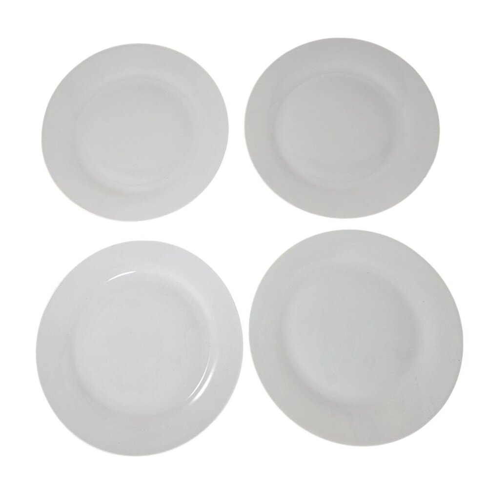 Set Of 4 Tabletops Gallery Umbria White Salad Plates Dishwasher Microwave Safe